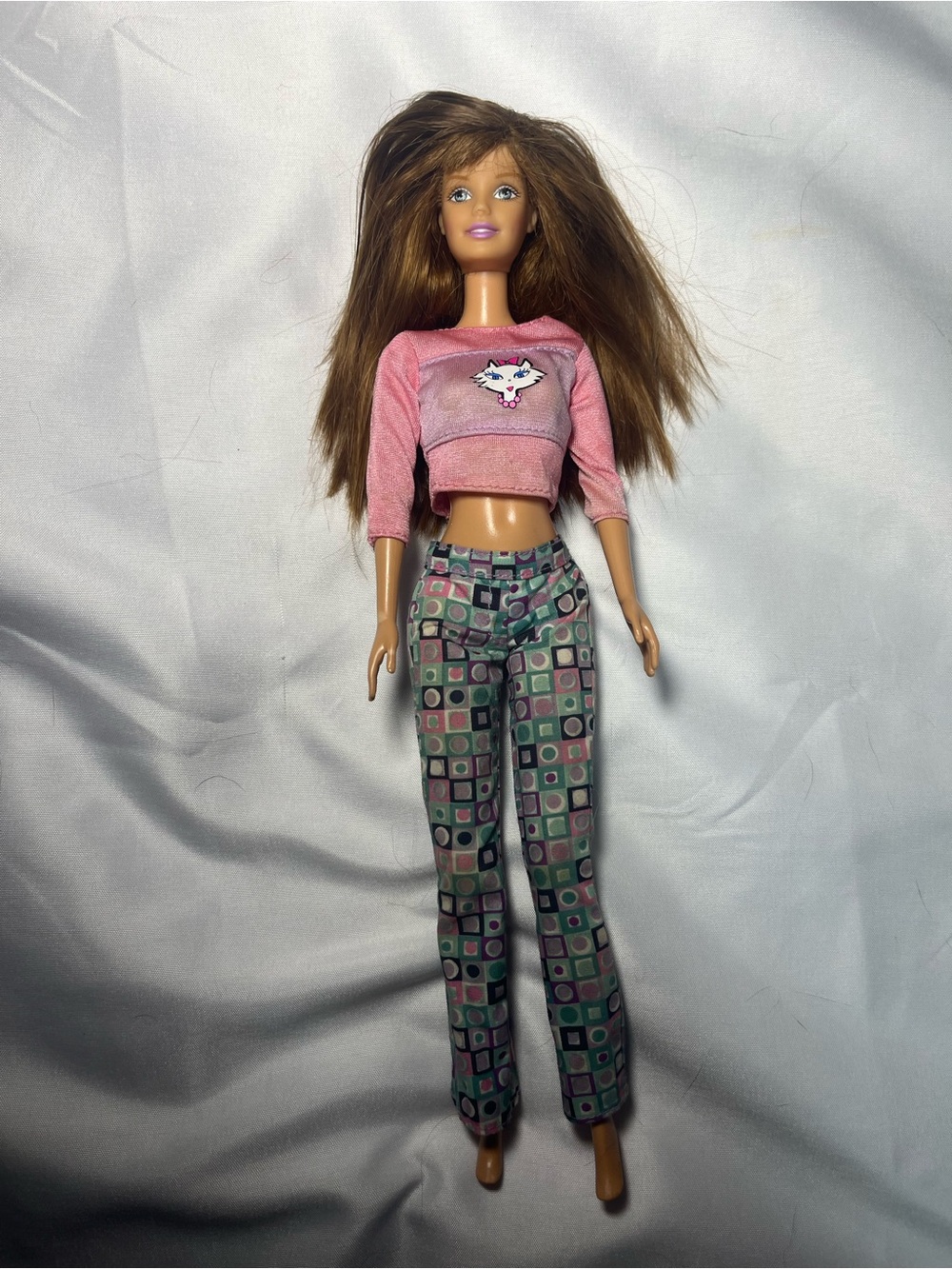 Barbie Kitty Fun Doll 2000 Brunette Auburn Hair Original Outfit Moving Hands
